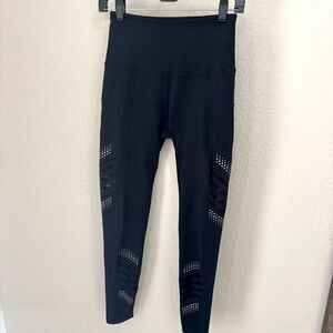Beyond Yoga Limited Edition Black High-Waist Leggings – Size M | Studded Mesh